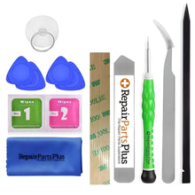 Load image into Gallery viewer, iPad 5 (5th Gen) LCD Screen Replacement Glass Touch Digitizer Kit (2017, A1822 | A1823) + Home Button, Adhesive, Guide - Black