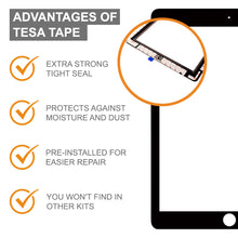 Load image into Gallery viewer, iPad 9 9th Gen Screen Replacement Glass Touch Digitizer Premium Repair Kit (10.2", A2602 | A2603 | A2604 | A2605) w/ Home Button, Adhesive, Tool Kit, Guide - Black