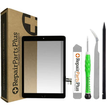 Load image into Gallery viewer, iPad 5 5th Generation Screen Replacement Glass Touch Digitizer Premium Repair Kit (2017, A1822 | A1823) w/ Home Button, Adhesive, Guide - Black