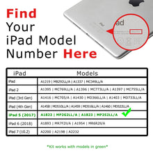 Load image into Gallery viewer, iPad 5 5th Generation Screen Replacement Glass Touch Digitizer Premium Repair Kit (2017, A1822 | A1823) w/ Home Button, Adhesive, Guide - Black