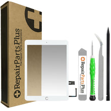 Load image into Gallery viewer, iPad 6 (6th Generation) Screen Replacement Glass Touch Digitizer Repair Kit (2018, A1893 | A1954) + Home Button + Adhesive + Video Instructions - White