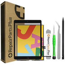 Load image into Gallery viewer, iPad 7 7th Gen | 8 8th Gen LCD Screen Replacement + Glass Touch Digitizer Repair Kit (10.2", A2198 A2200 A2270 A2428 A2429 A2430) + Home Button, Adhesive, Tool Kit, Guide/Video - Black