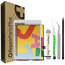 Load image into Gallery viewer, iPad 7 7th Generation | iPad 8 8th Gen LCD Screen Replacement Glass Touch Digitizer Repair Kit + Home Button, Adhesive, Guide/Video (10.2", A2198 A2200 A2270 A2428 A2429 A2430, 2019/2020) - White