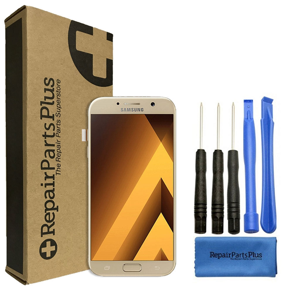 Samsung Galaxy A7 LCD Screen Replacement + Glass Touch Digitizer Repair Kit A720 (2017) - Gold
