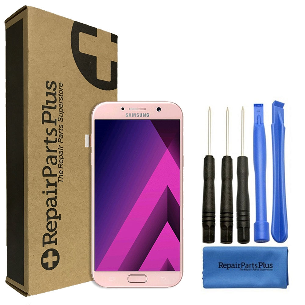 Samsung Galaxy A7 LCD Screen Replacement + Glass Touch Digitizer Repair Kit A720 (2017) - Pink