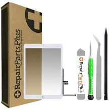 Load image into Gallery viewer, iPad 9 9th Gen Screen Replacement Glass Touch Digitizer Premium Repair Kit (10.2", A2602 | A2603 | A2604 | A2605) w/ Home Button, Adhesive, Tools, Guide - White