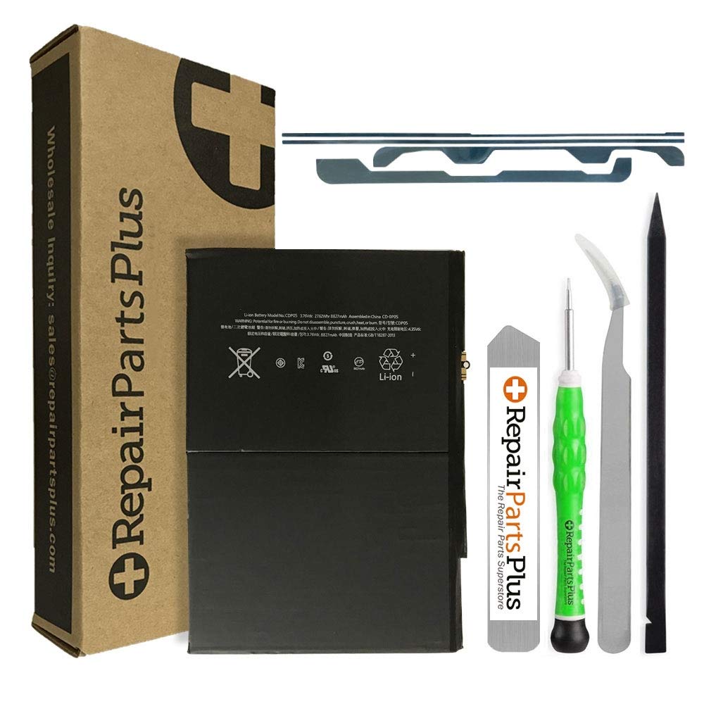 iPad 6th Gen | 5th Gen Battery Replacement A1484 Premium Kit (Also for Air 1, iPad 6 | iPad 5) (A1893 A1954 A1822 A1823 A1474 A1475 A1476) + Tools, Adhesive + Guide/Videos