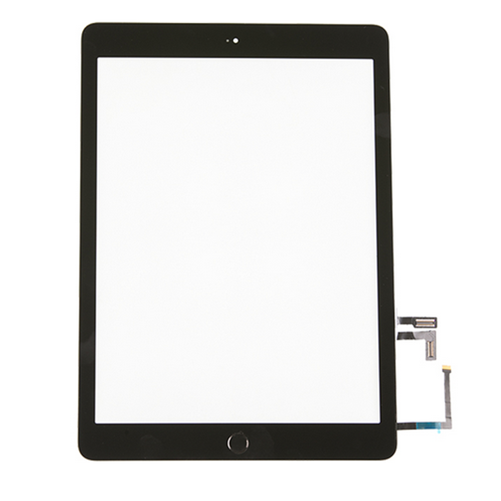 iPad 5 5th Gen 2017 Screen Replacement Glass Touch Digitizer with Home Button (Pre-installed Adhesive) - Black