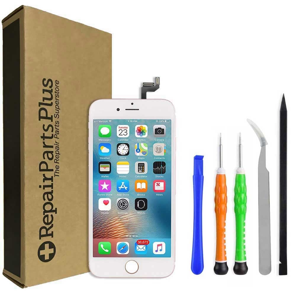 iPhone 6S Plus Screen Replacement LCD Repair Kit + Tools + Easy Video Instructions - White (SELECT)