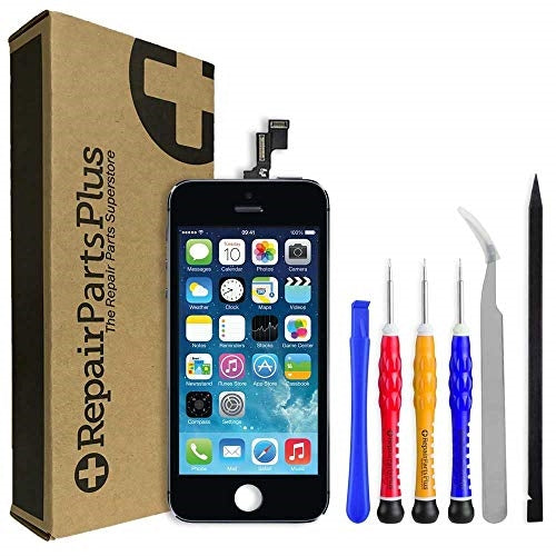 iPhone SE 2016 Screen Replacement LCD Repair Kit (1st Gen A1662 | A1723 | A1724) + Tools + Easy Video Instructions - Black