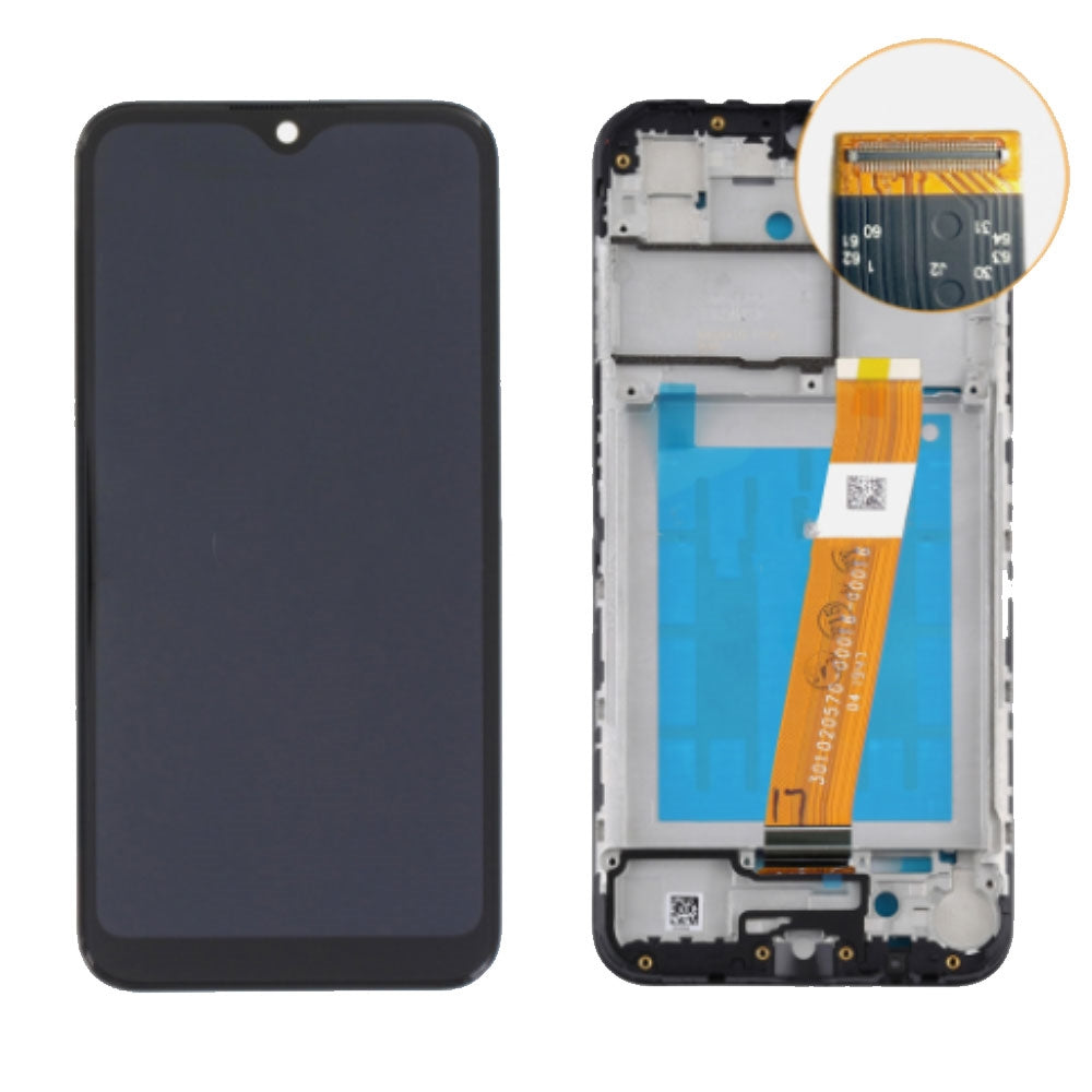 Samsung Galaxy A01 Screen Replacement LCD and Digitizer + Frame (5.7 inch, 2020 A015 Small Connector)